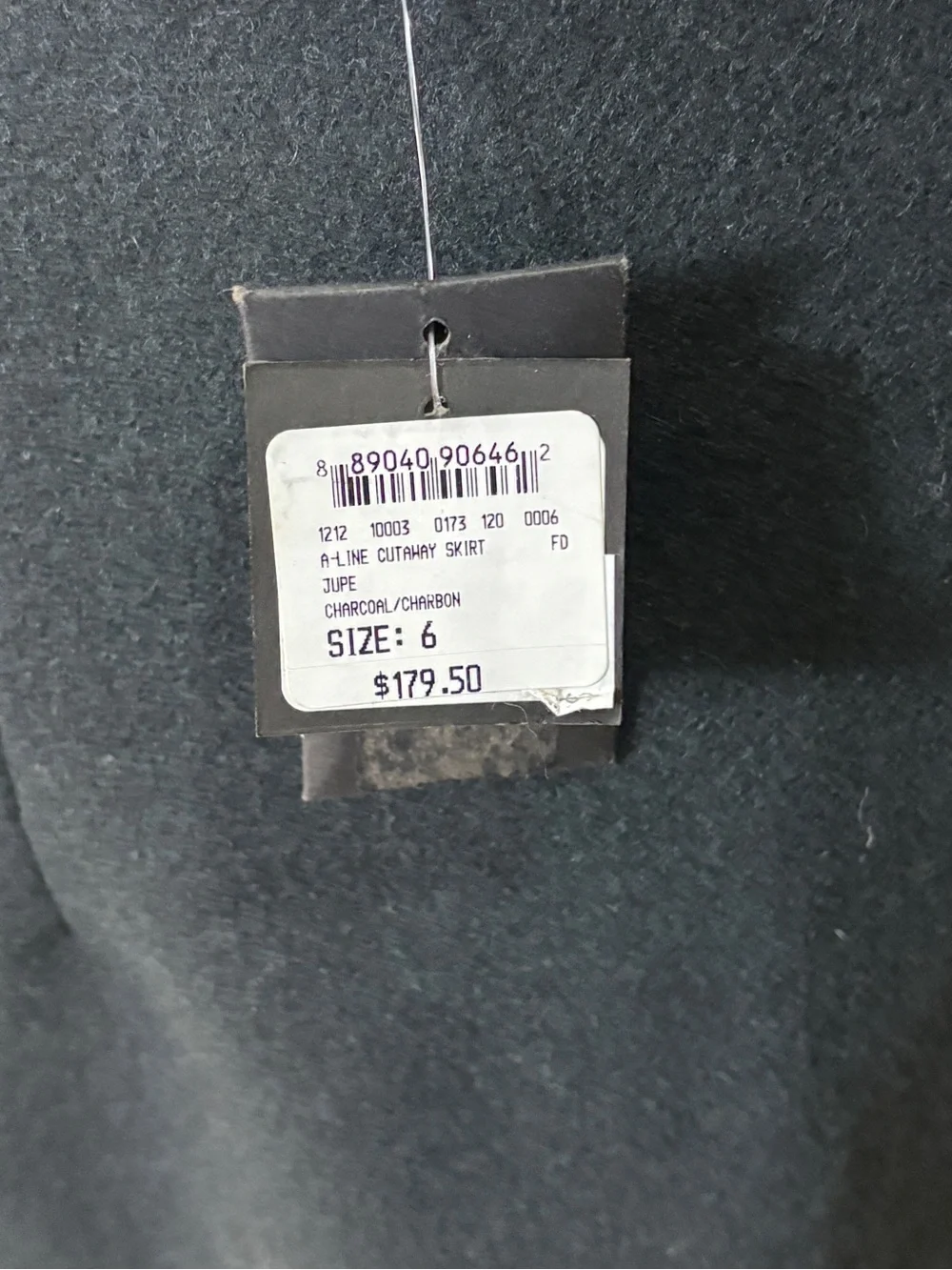 Club Monaco Wool Blend A-Line Cutaway Skirt.